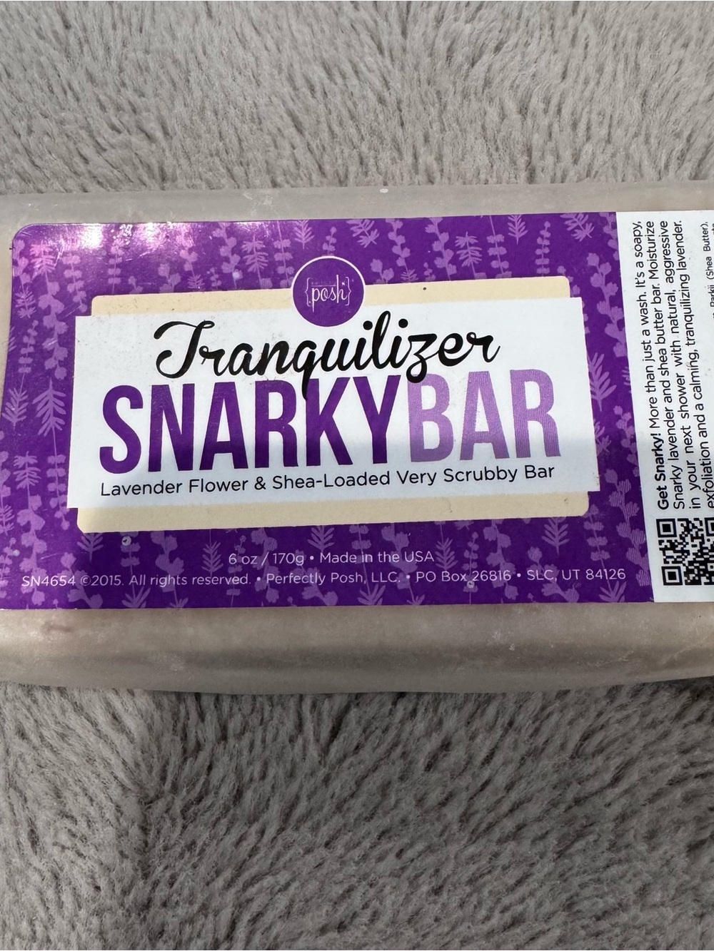 Perfectly Posh Snarky Bar Tranquilizer New 6oz Retired Lavender